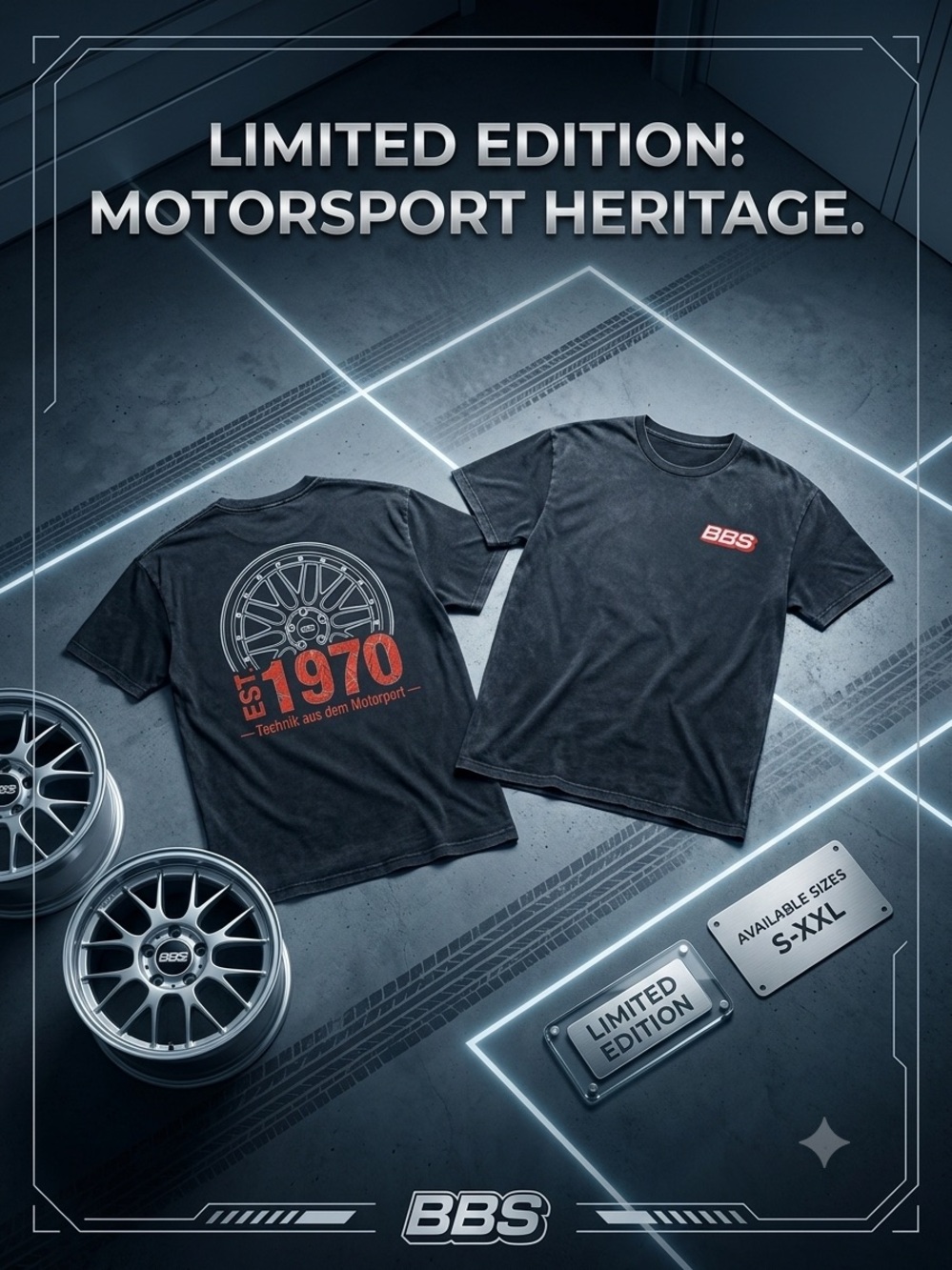 Limited Edition Motorsport Heritage Men's Black Tee